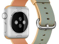 Curea iUni compatibila cu Apple Watch 1/2/3/4/5/6/7, 42mm, Nylon, Woven Strap, Gold/Gray
